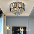 Lustres modernos de cristal de luxo com luzes pendentes